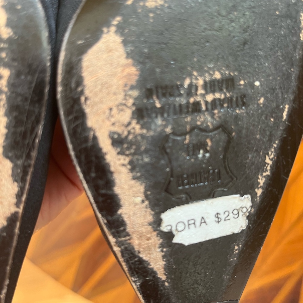 Stuart Weitzman Black 6m Low Heel Pointed Dress S… - image 8